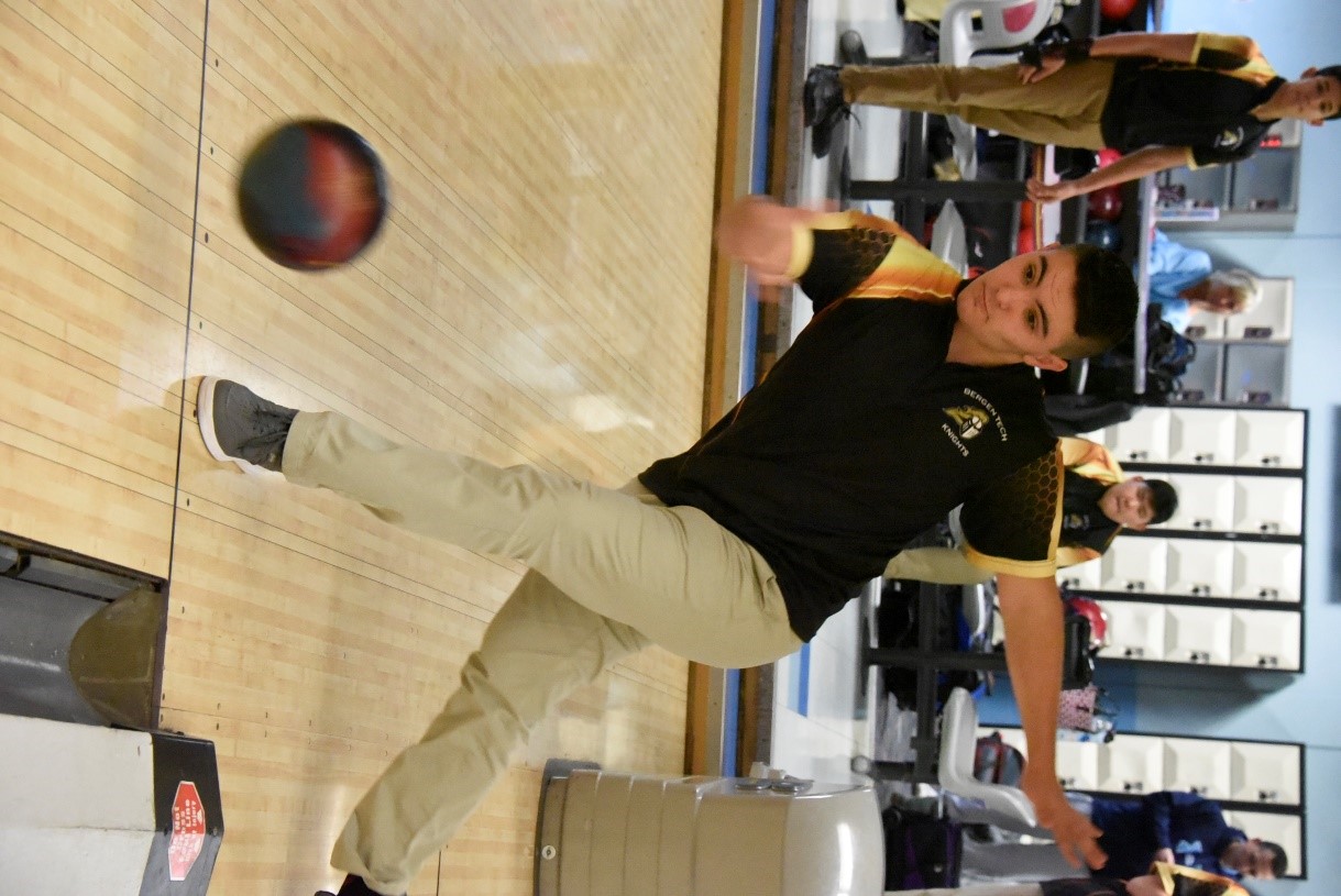 Boy bowling